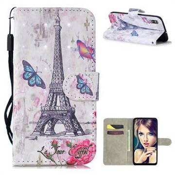 Paris Tower 3D Painted Leather Wallet Phone Case for Samsung Galaxy A50