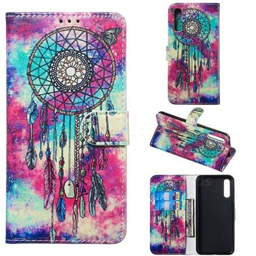 Butterfly Chimes PU Leather Wallet Case for Samsung Galaxy A50