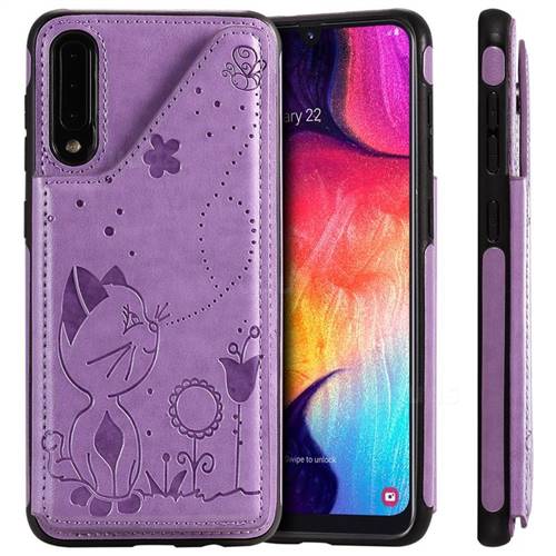 Luxury Bee and Cat Multifunction Magnetic Card Slots Stand Leather