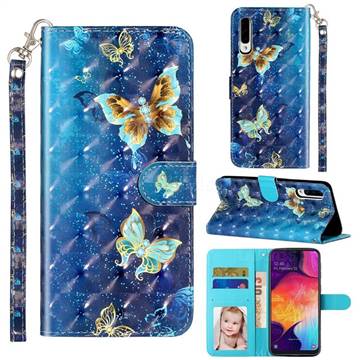 Rankine Butterfly 3D Leather Phone Holster Wallet Case for Samsung Galaxy A50