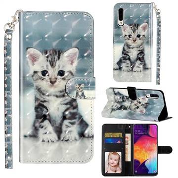 Kitten Cat 3D Leather Phone Holster Wallet Case for Samsung Galaxy A50
