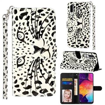 Leopard Panther 3D Leather Phone Holster Wallet Case for Samsung Galaxy A50