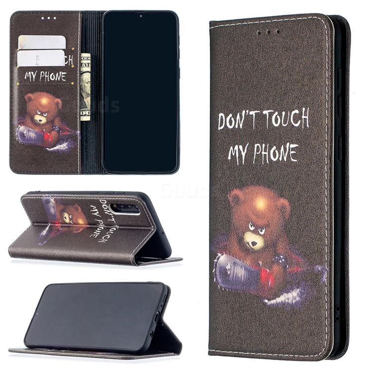 Chainsaw Bear Slim Magnetic Attraction Wallet Flip Cover for Samsung Galaxy A50