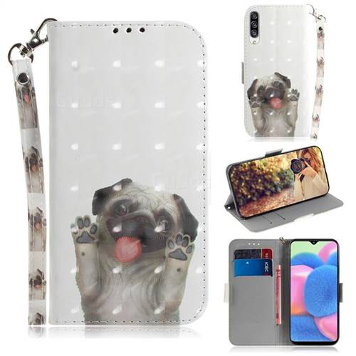 Pug Dog 3D Painted Leather Wallet Phone Case for Samsung Galaxy A50s