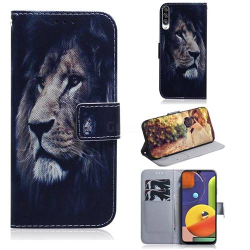 Lion Face PU Leather Wallet Case for Samsung Galaxy A50s