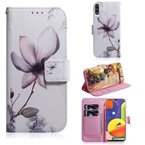 Magnolia Flower PU Leather Wallet Case for Samsung Galaxy A50s