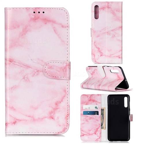 Pink Marble PU Leather Wallet Case for Samsung Galaxy A50s