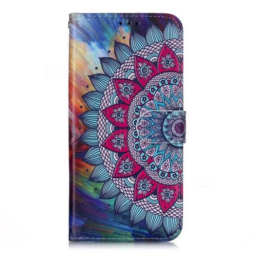 Mandala Flower 3D Relief Oil PU Leather Wallet Case for Samsung Galaxy ...