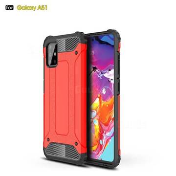 King Kong Armor Premium Shockproof Dual Layer Rugged Hard Cover for Samsung Galaxy A51 4G - Big Red