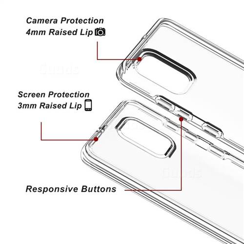 Transparent 2 in 1 Dropproof Cell Phone Back Cover for Samsung Galaxy