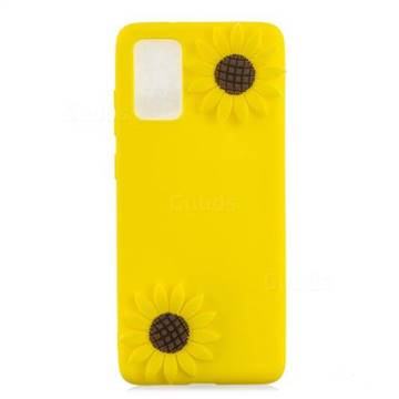 Yellow Sunflower Soft 3D Silicone Case for Samsung Galaxy A51 4G