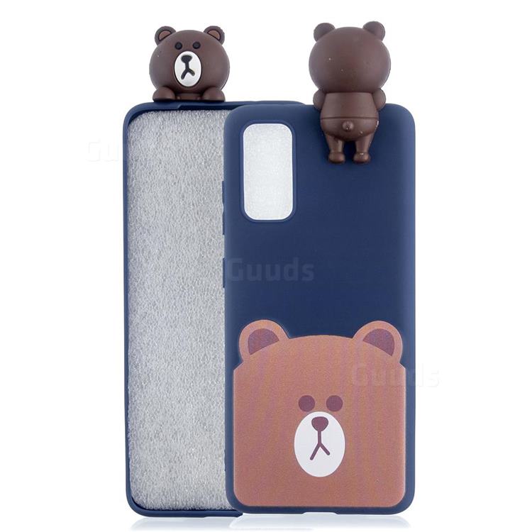 Cute Bear Soft 3D Climbing Doll Soft Case for Samsung Galaxy A51 4G