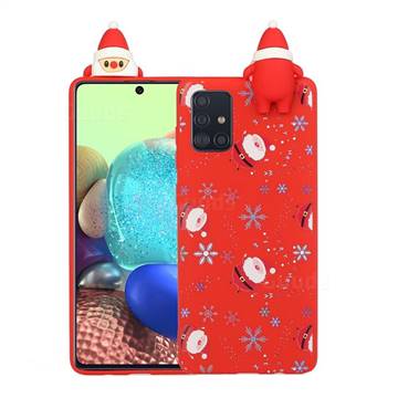 Snowflakes Gloves Christmas Xmax Soft 3D Doll Silicone Case for Samsung Galaxy A51 4G