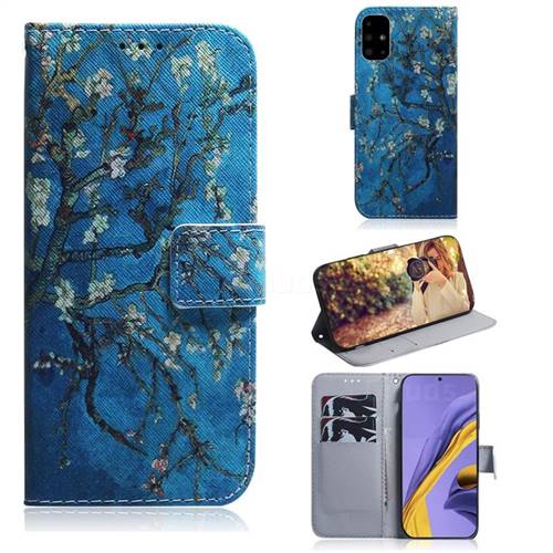 Apricot Tree PU Leather Wallet Case for Samsung Galaxy A51 4G