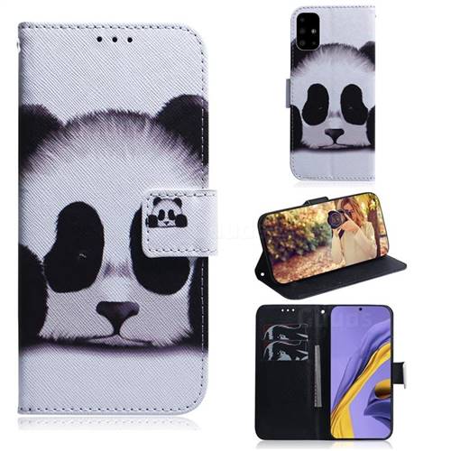 Sleeping Panda PU Leather Wallet Case for Samsung Galaxy A51 4G