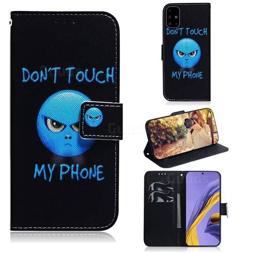 Not Touch My Phone PU Leather Wallet Case for Samsung Galaxy A51 4G
