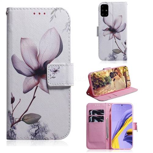 Magnolia Flower PU Leather Wallet Case for Samsung Galaxy A51 4G