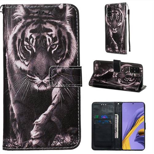 15% OFF by SUNSKY COUPON CODE: EDA0052579 for For Samsung Galaxy A51 Little Tiger Embossed Leather Phone Case(Black)