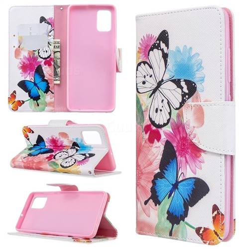 Vivid Flying Butterflies Leather Wallet Case for Samsung Galaxy A51 4G