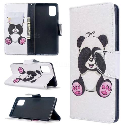 Lovely Panda Leather Wallet Case for Samsung Galaxy A51 4G