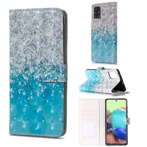 Sea Sand 3D Painted Leather Phone Wallet Case for Samsung Galaxy A51 4G