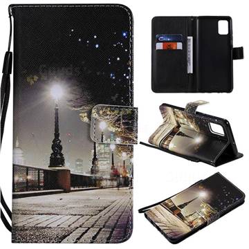 City Night View PU Leather Wallet Case for Samsung Galaxy A51 4G