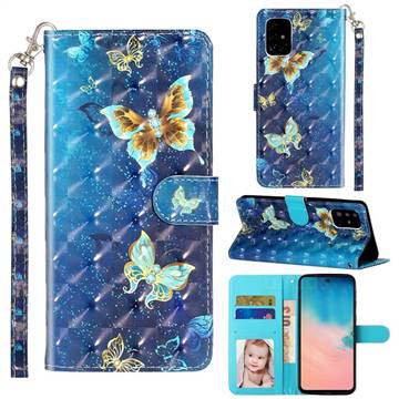 Rankine Butterfly 3D Leather Phone Holster Wallet Case for Samsung Galaxy A51 4G