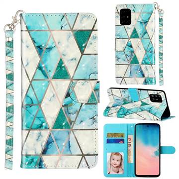 Stitching Marble 3D Leather Phone Holster Wallet Case for Samsung Galaxy A51 4G