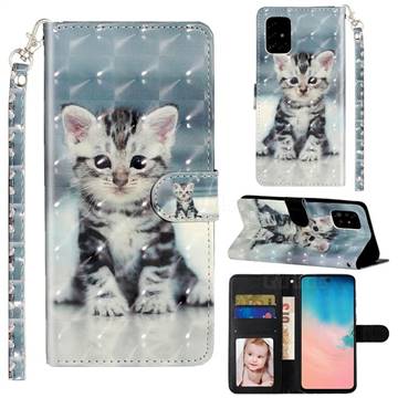 Kitten Cat 3D Leather Phone Holster Wallet Case for Samsung Galaxy A51 4G