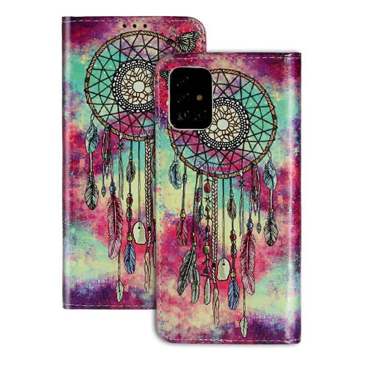 Butterfly Chimes PU Leather Wallet Case for Samsung Galaxy A51 4G