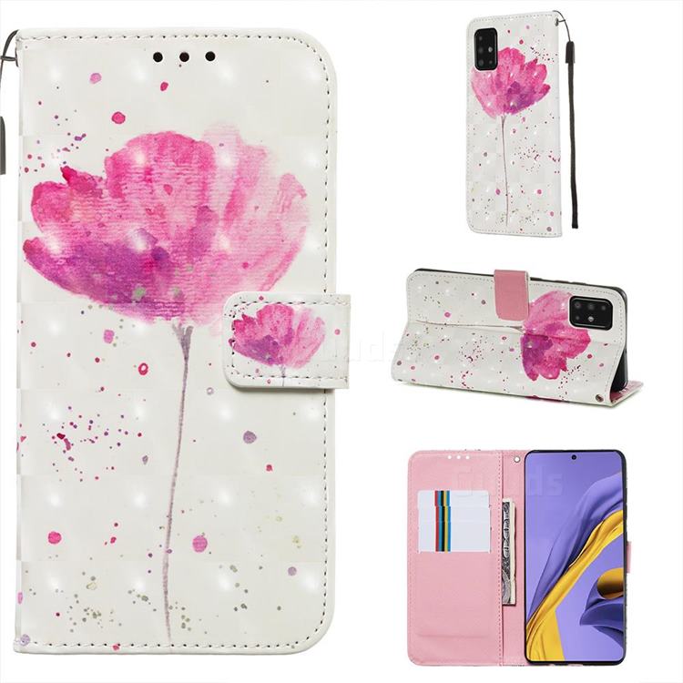 Watercolor 3D Painted Leather Wallet Case for Samsung Galaxy A51 4G