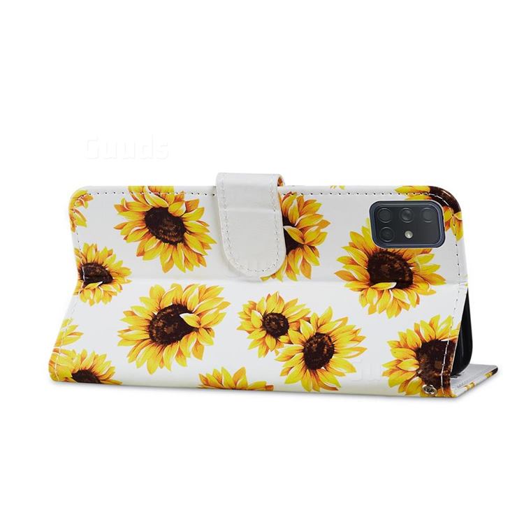 Sunflower Smooth Leather Phone Wallet Case For Samsung Galaxy A51 4g Galaxy A51 4g Cases Guuds 3401