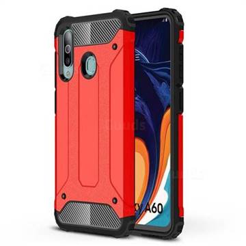 King Kong Armor Premium Shockproof Dual Layer Rugged Hard Cover for Samsung Galaxy A60 - Big Red
