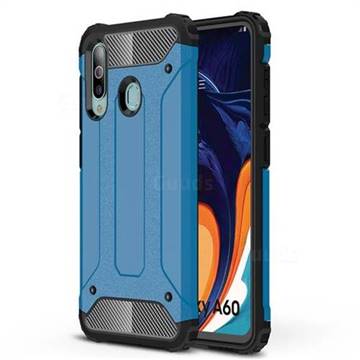 King Kong Armor Premium Shockproof Dual Layer Rugged Hard Cover for Samsung Galaxy A60 - Sky Blue