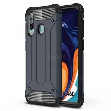 King Kong Armor Premium Shockproof Dual Layer Rugged Hard Cover for Samsung Galaxy A60 - Navy