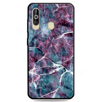 Marble 3D Embossed Relief Black TPU Cell Phone Back Cover for Samsung Galaxy A60