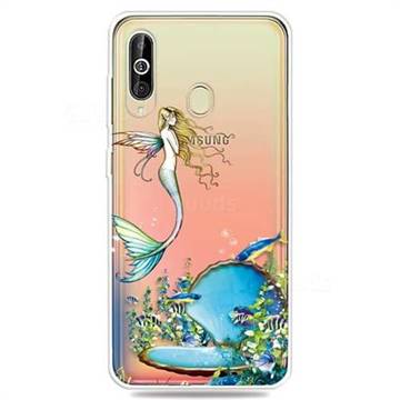 Mermaid Clear Varnish Soft Phone Back Cover for Samsung Galaxy A60