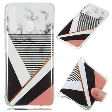 Pinstripe Soft TPU Marble Pattern Phone Case for Samsung Galaxy A60
