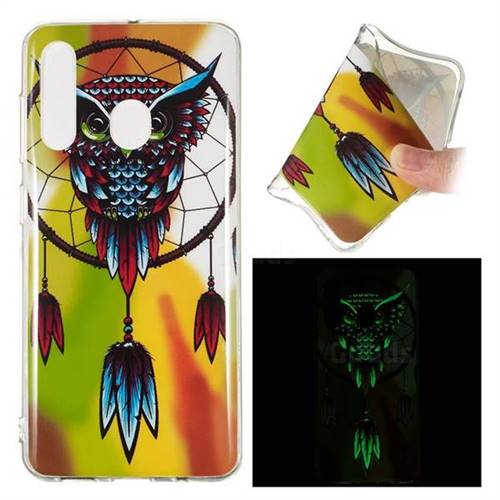 Owl Wind Chimes Noctilucent Soft TPU Back Cover for Samsung Galaxy A60
