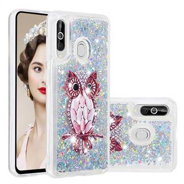 Seashell Owl Dynamic Liquid Glitter Quicksand Soft TPU Case for Samsung Galaxy A60