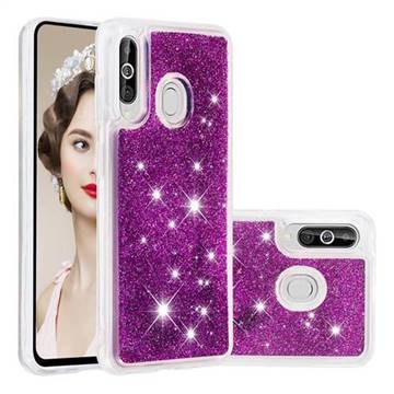 Dynamic Liquid Glitter Quicksand Sequins TPU Phone Case for Samsung Galaxy A60 - Purple
