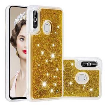 Dynamic Liquid Glitter Quicksand Sequins TPU Phone Case for Samsung Galaxy A60 - Golden