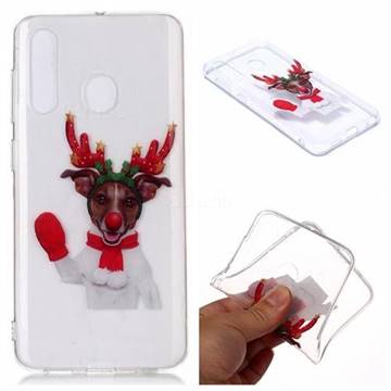 Red Gloves Elk Super Clear Soft TPU Back Cover for Samsung Galaxy A60