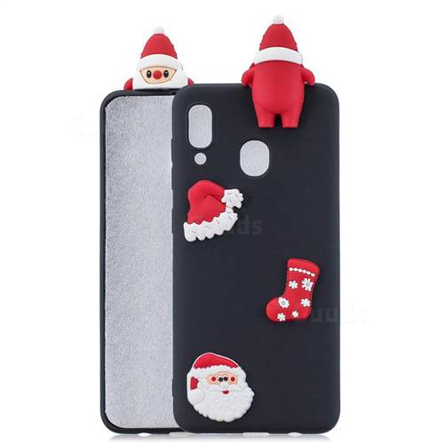 Black Santa Claus Christmas Xmax Soft 3D Silicone Case for Samsung Galaxy A60