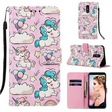 Angel Pony 3D Painted Leather Wallet Case for Samsung Galaxy A60