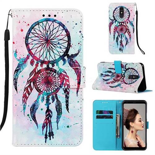 ColorDrops Wind Chimes 3D Painted Leather Wallet Case for Samsung Galaxy A60