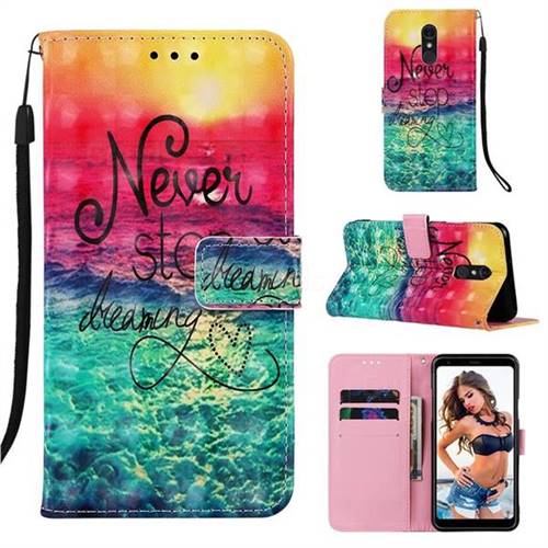 Colorful Dream Catcher 3D Painted Leather Wallet Case for Samsung Galaxy A60
