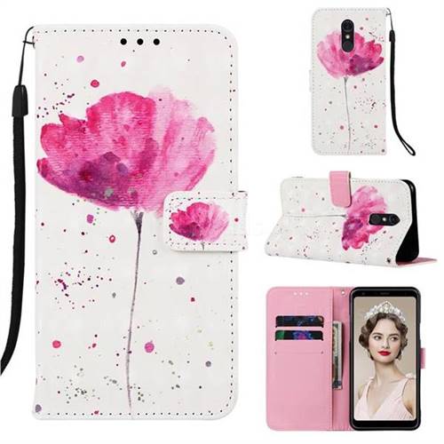 Watercolor 3D Painted Leather Wallet Case for Samsung Galaxy A60