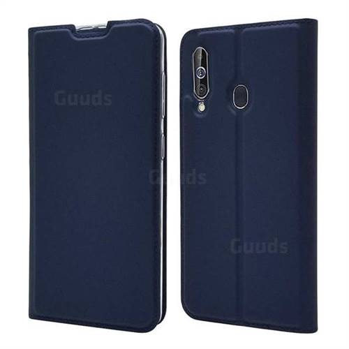 Ultra Slim Card Magnetic Automatic Suction Leather Wallet Case for Samsung Galaxy A60 - Royal Blue