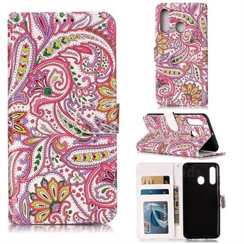 Pepper Flowers 3D Relief Oil PU Leather Wallet Case for Samsung Galaxy A60